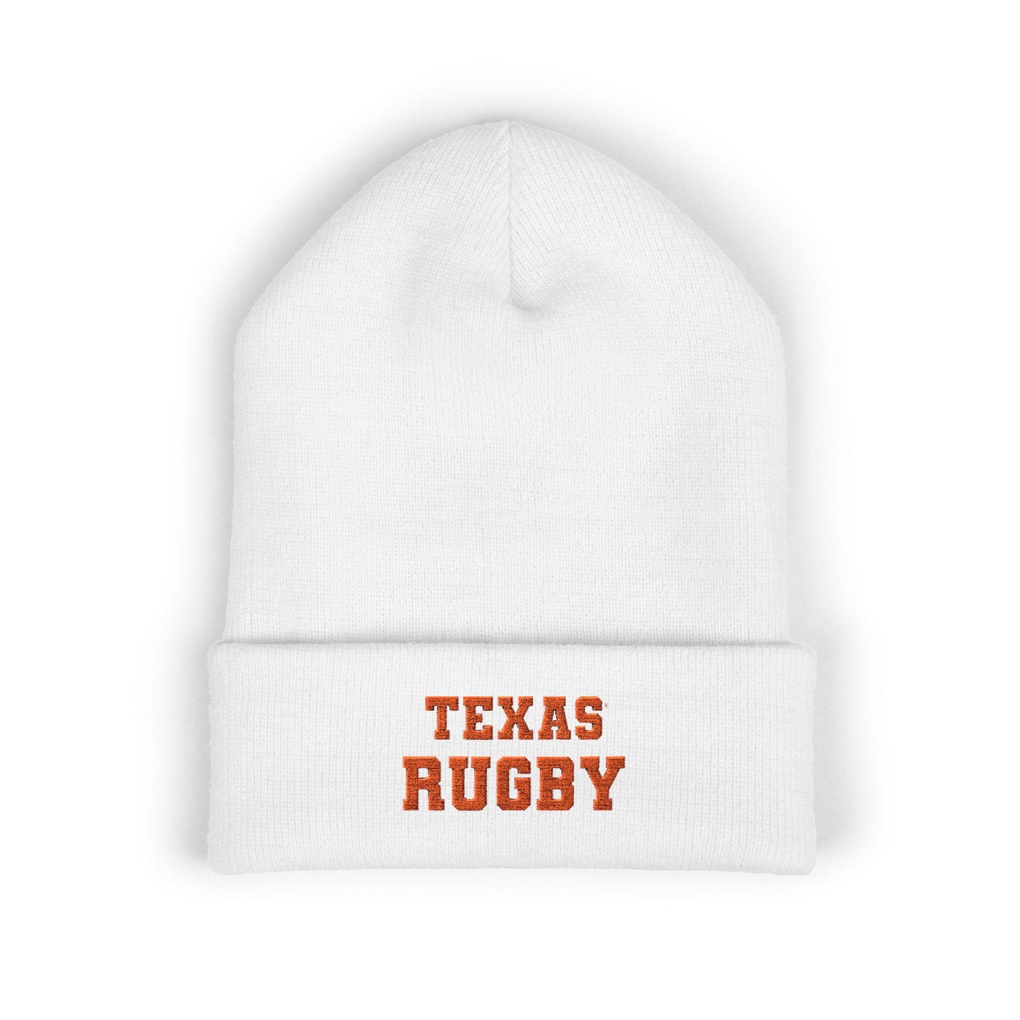 Texas Rugby Classic Cuffed Beanie - Embroidered Winter Hat