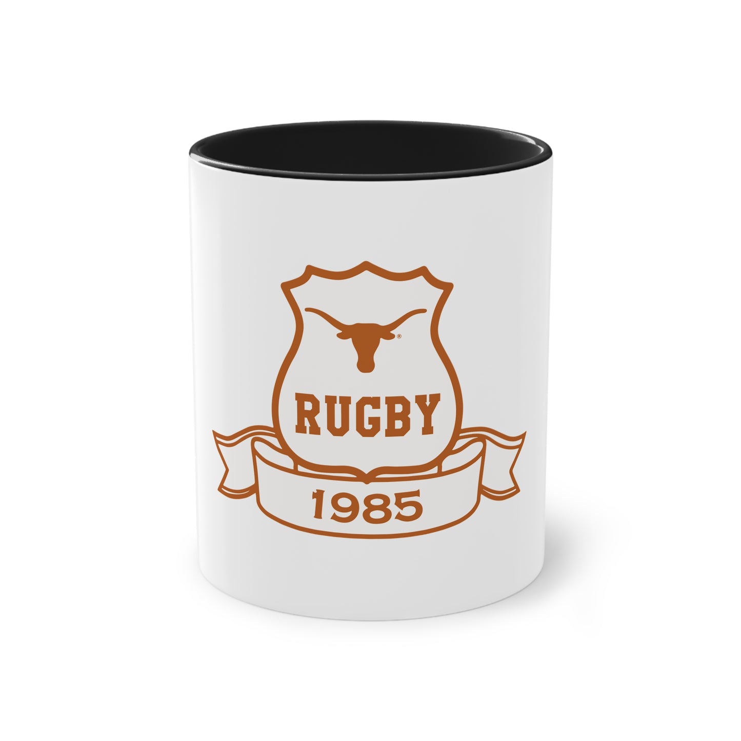 Vintage Rugby Two-Tone Coffee Mug - 11oz, Perfect for Sport Fans
