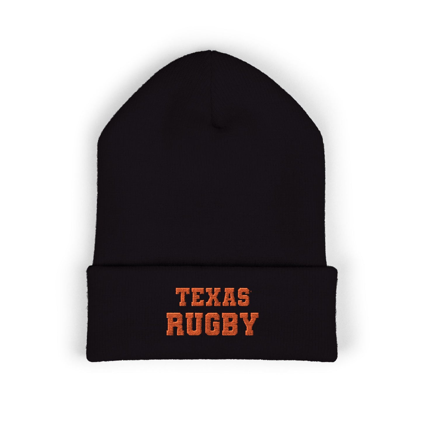 Texas Rugby Classic Cuffed Beanie - Embroidered Winter Hat