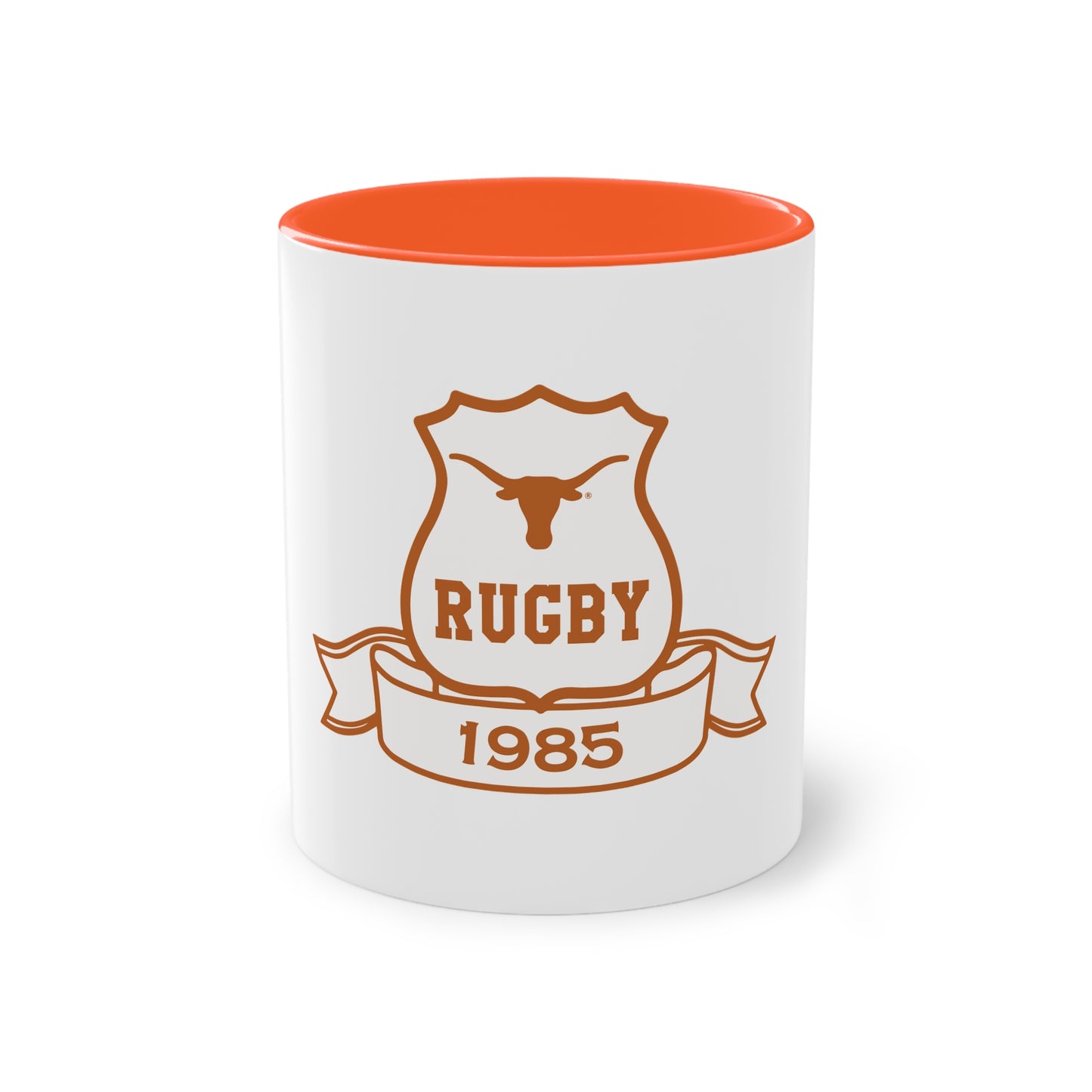 Vintage Rugby Two-Tone Coffee Mug - 11oz, Perfect for Sport Fans