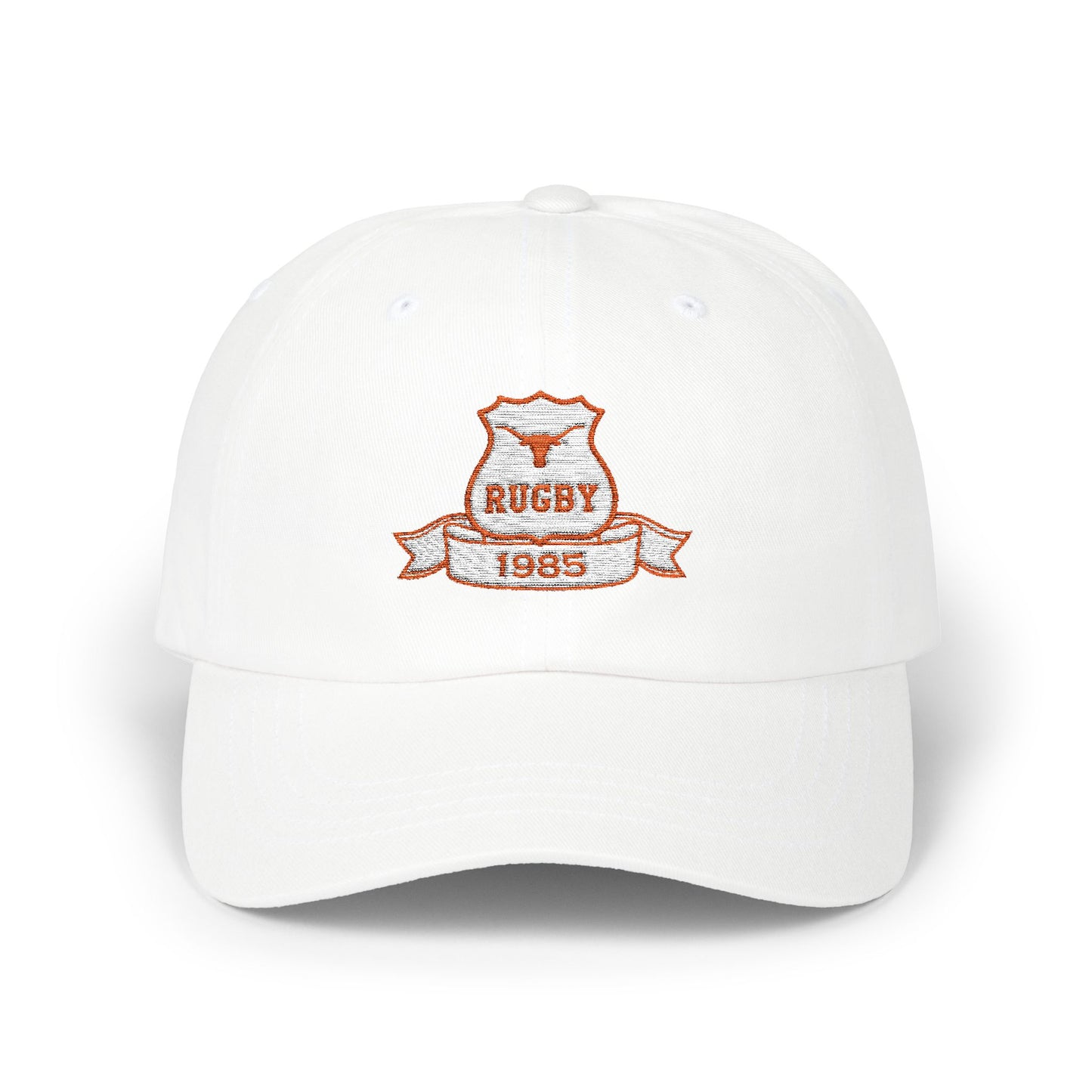 Vintage Rugby Dad Cap - Classic White Hat for Sports Lovers