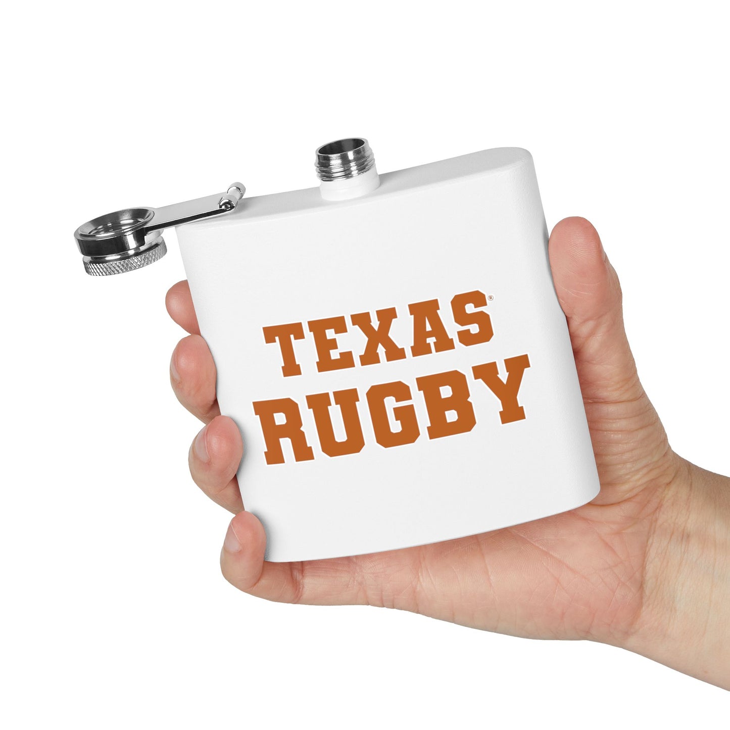 Texas Rugby Stainless Steel Flask - 6oz Drinkware for Fans