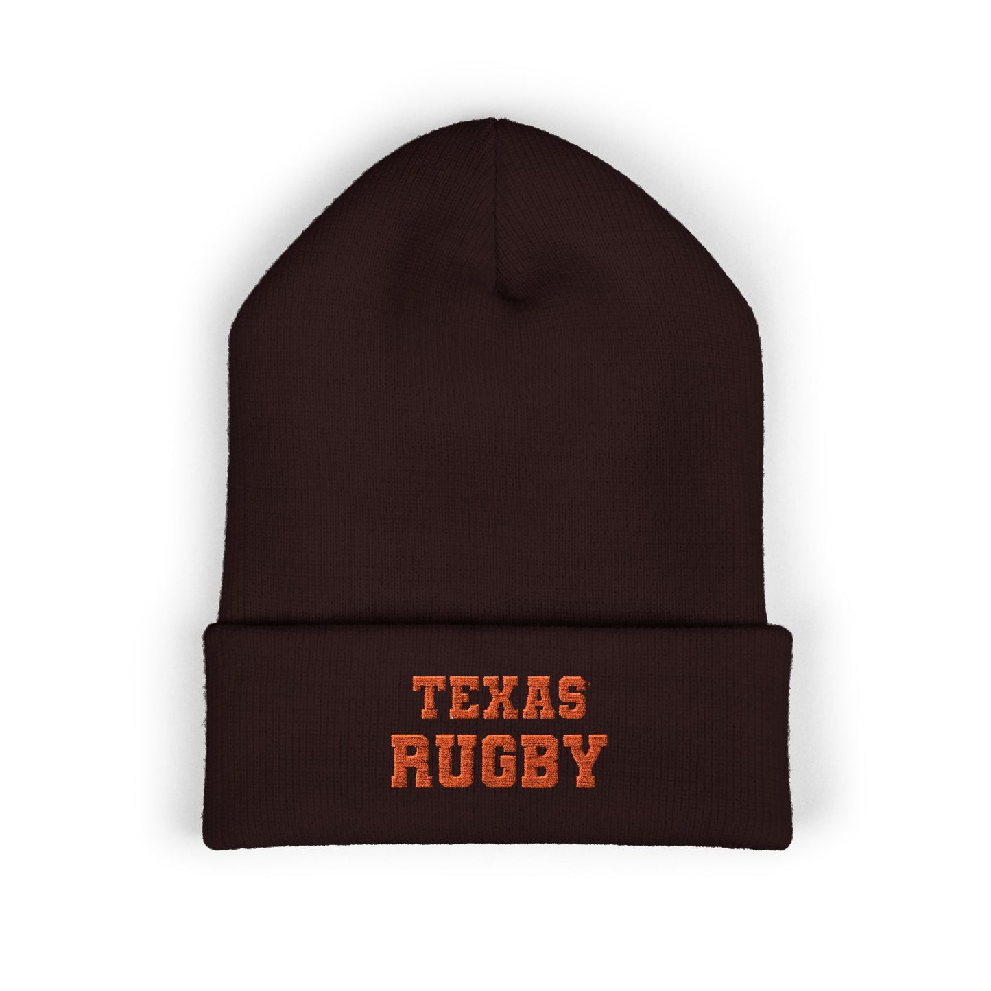 Texas Rugby Classic Cuffed Beanie - Embroidered Winter Hat