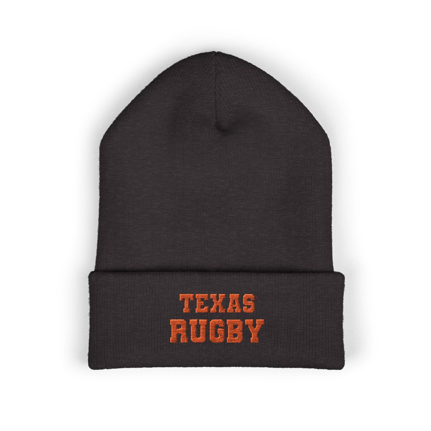 Texas Rugby Classic Cuffed Beanie - Embroidered Winter Hat