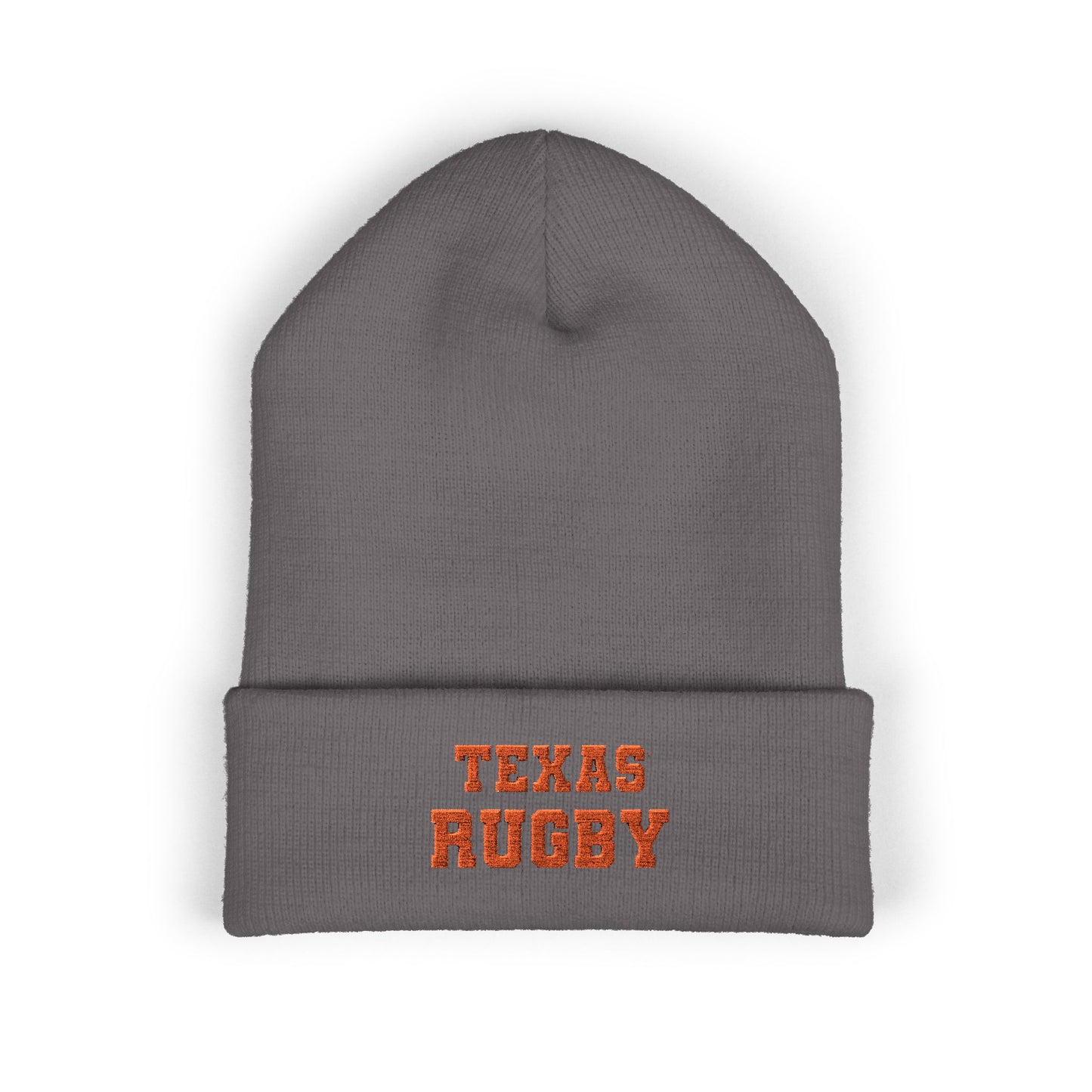 Texas Rugby Classic Cuffed Beanie - Embroidered Winter Hat