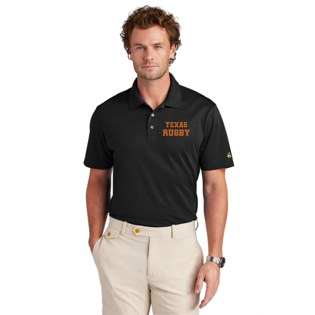 Brooks Brothers Mesh Pique Performance Polo- Texas Rugby