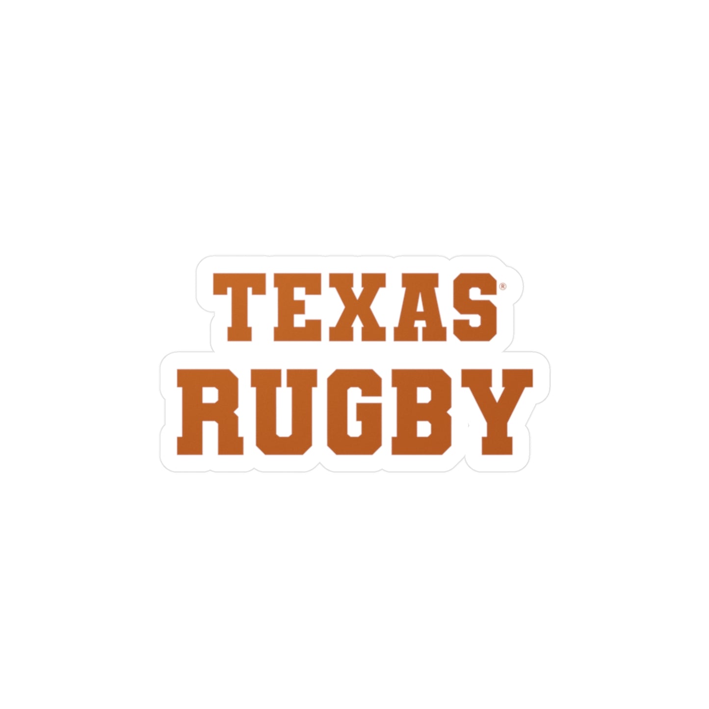 Texas Rugby Kiss-Cut Vinyl Decal - Sports Fan Sticker for Home & Office