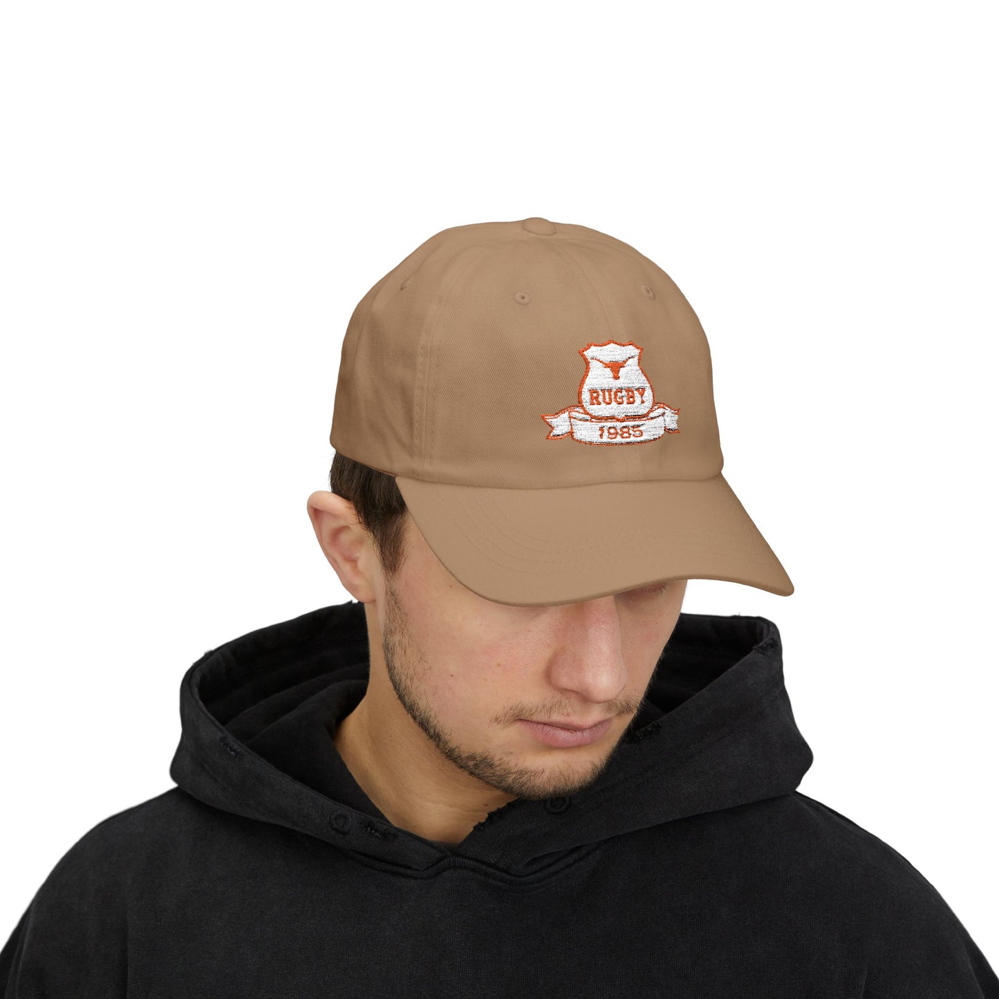 Vintage Rugby Dad Cap - Classic White Hat for Sports Lovers
