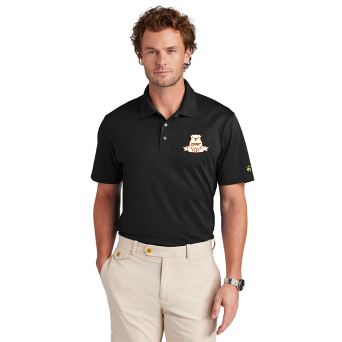 Brooks Brothers Mesh Pique Performance Polo- Crest