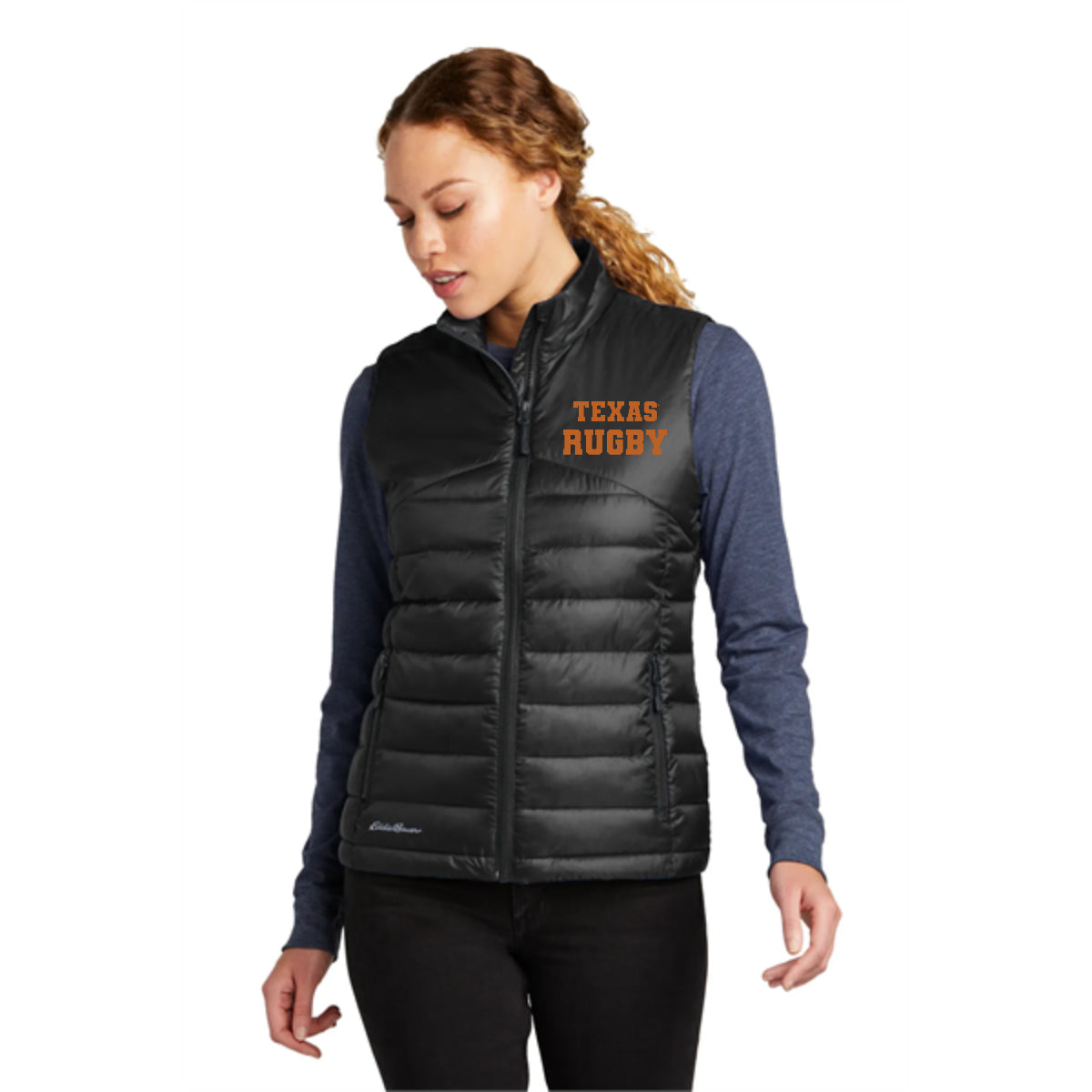 Eddie Bauer Women's Quilted Vest- Texas Rugby