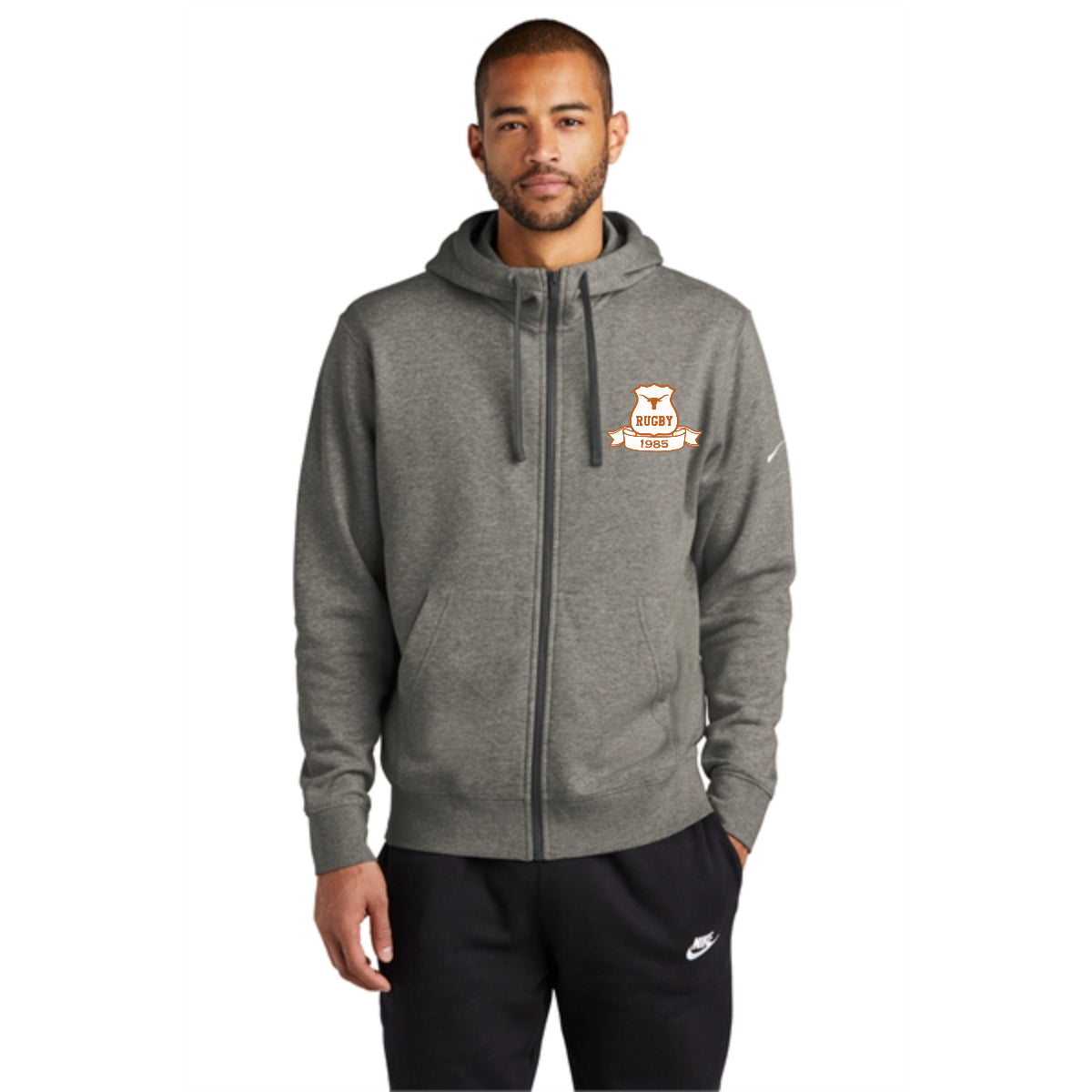 Nike Club Fleece Sleeve Full Zip Hoodie- Crest