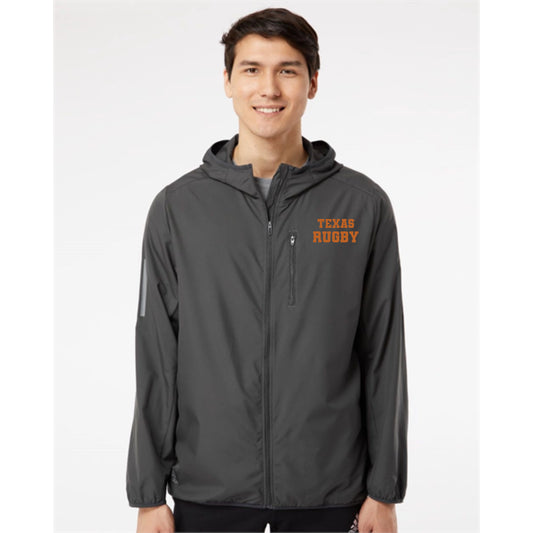 Adidas Hooded Full-Zip Windbreaker- Texas Rugby